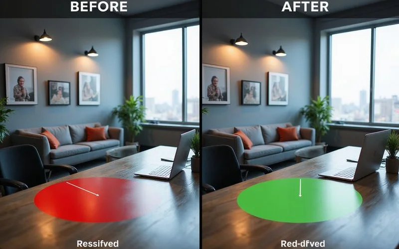 Before and after comparison of Core Web Vitals scores showing improvement from red poor scores to green passing scores after optimization work