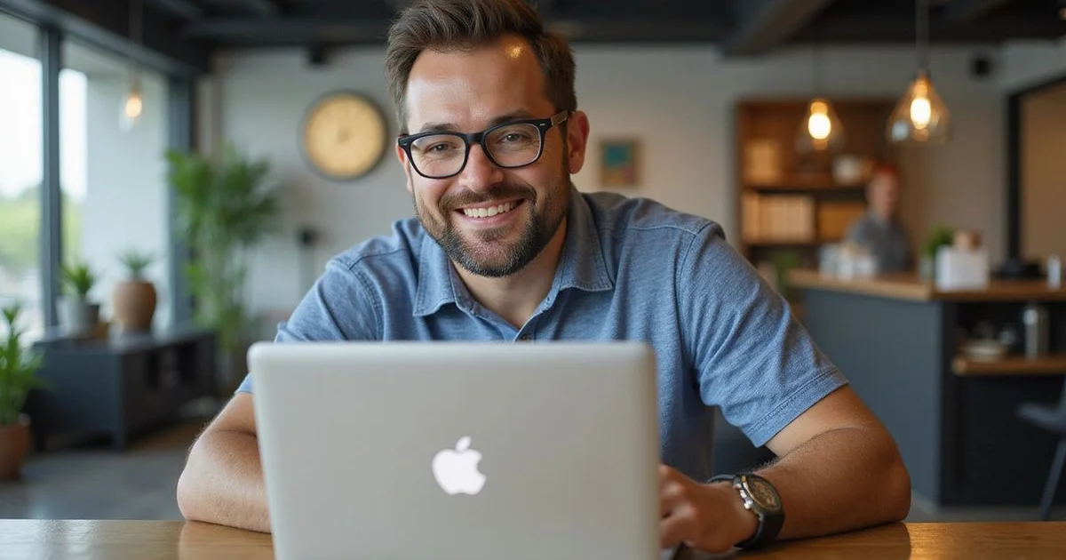 Hawaii business owner updating their Google Business Profile on a laptop