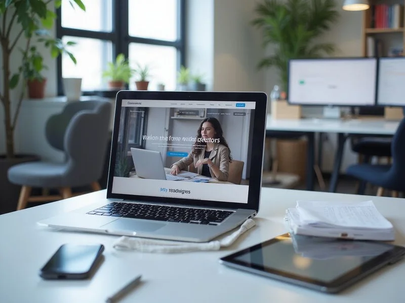 Modern responsive web design displayed on laptop, tablet, and phone devices